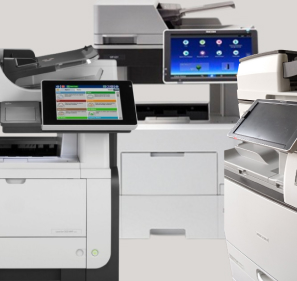 tres impresoras, dos marca ricoh y una hp